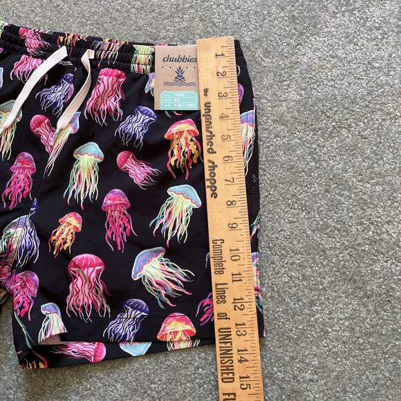 Chubbies Classic Lined Shorter Swim Trunk Jellyfish Print Boys Youth L 14 16 - Picture 12 of 14